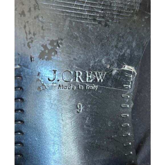 J.Crew Emmett Tall Riding Pebbled Leather Boots black Size 9 - Picture 7 of 7